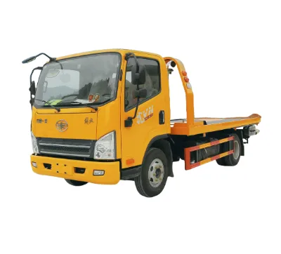 FAW Trucks Platform Trailer 5.8 Meter Long Tow Truck Flatbed Wrecker Truck