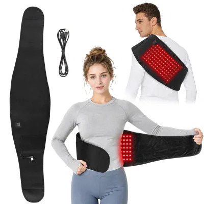 USB Powered LED Waist Belt Electric NTC Heating Wrap Strap for Lower Back Abdominal Shoulder Leg Wearable Waistband