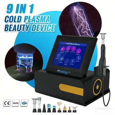 Fast Seller 9 in 1 Single Handle Stamp Plasma Tighten Skin Remove Pigmentation Wrinkles Cold and Hot Plasma Ozone Device