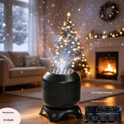 OEM Customizable Smart Star Projector Night Light USB Birthday Halloween Christmas 8 in 1 LED Projection Light Bedroom Decor
