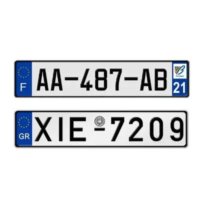 European Custom Aluminum Car Number Plate Personal Design Car License Plate Vehicle Reflective Mark Motorcycle