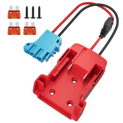 18V Battery Power Connector Socket for 12V Ride On Toys Upgrade Kit with 40A Fuses 12 Gauge Wire DIY Power Tool