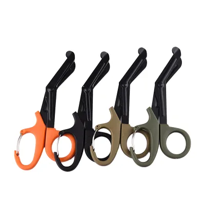Stainless Steel Plastic Components Paramedic Trauma Gauze Scissors Waterproof Portable Reusable All Seasons Multisport Outdoor