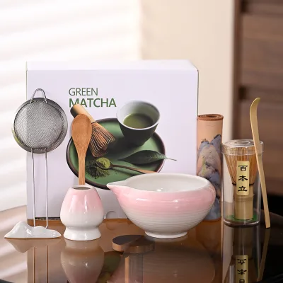 Bokar Japanese Style Light Luxury Retro Song Dynasty Design Bone China Matcha Tea Set for Preparation