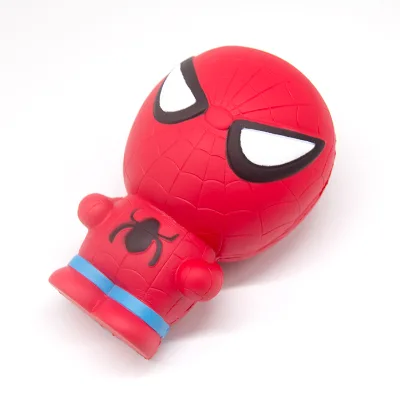 Printed Spider Character Stress Reliever Cartoon Character Stress Toy for Kids Customized Hero Style Squishy Toys