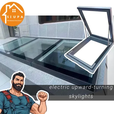 Modern Aluminum Rectangular Skylight with 3D Model Design for Warehouse Applications