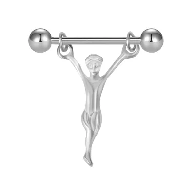 Best Selling Fine Piercing Jewelry Elegant Simple Hollow Nipple Ring for Nipple Piercing Accessory