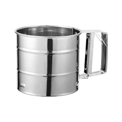 Factory Direct Wholesale Kitchen DIY Powder Mug Flour Sieve Stainless Steel Cup Shape Strainer Baking Mesh Flour Sifter