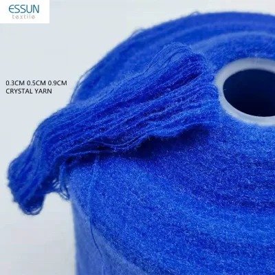 New Fashion Yarn 0.3cm 0.5cm 0.9CM NM15 NM16 NM18 100% Crystal Bright Nylon Curl Hair Alpaca Like Feather Fancy Yarn