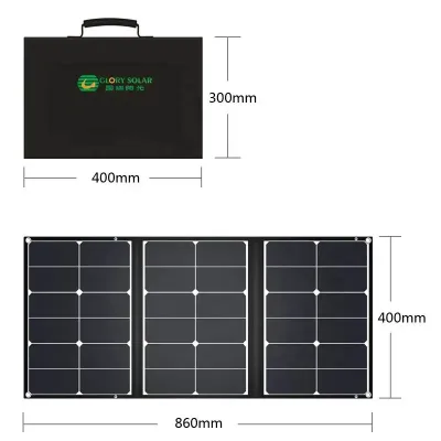 OEM 18V 60W Folding Solar Charger Panel for RV Laptop Tablet Power Bank Generator Station 12V Domestic Appliance Foldable Panel