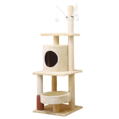2025 Factory Wholesale Cat Climbing Tree Cat Sisal Grinding Tree With Nest Large Climbing Tree
