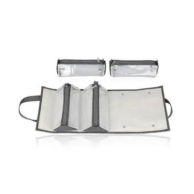 Toiletry Organizer Storage Bag Personalized Detachable Makeup Bags Foldable Eco Friendly Transparency Cosmetic Bag with logo