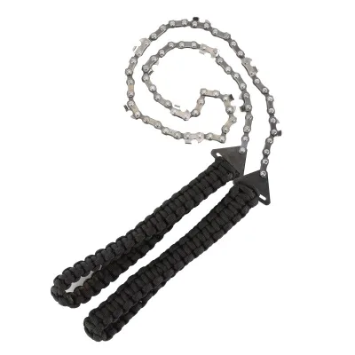 New Portable PP Material Pocket Chainsaw with Folding Handle for Camping Survival