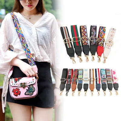 5cm Wide Crossbody Shoulder Strap Adjustable Custom Bag Straps Webbing Bag Strap Replacement New Style Designer Nylon Leather
