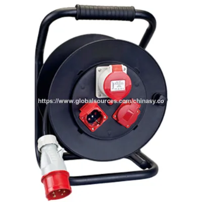Industrial cable reel with industrial plug, IP44, suitable for H05RR-F and H07RN-F, high quality