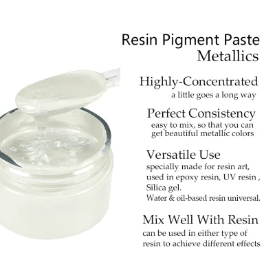 50g Low-Viscosity Shimmer Slurry Pigment Paste High-Yield Epoxy Tinting for Resin Tabletop Production