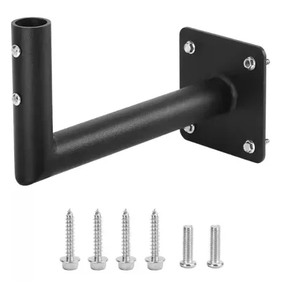 Custom Heavy Duty Powder Coated Steel Roof Eave Wall Mount Adjustable Weather Station Antenna Starlink Bracket