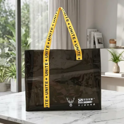 Durable Customized Printed PVC Tote Bag High Quality Portable PVC Tote Bag for Promotional/Packaging/Gift/Shopping/Advertising