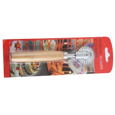 High Quality Stainless Steel Mini Pizza Cutter Knife Cutting Blade Pizza Slicer Wheel Tool Pizza Cutter With Wooden Handle