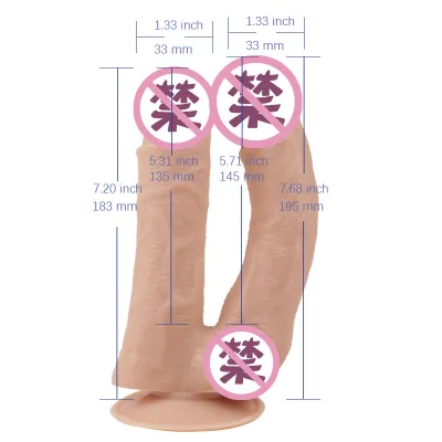Oem Odm Realistic 20 24 Inch Silicon Double Skin Dildo Adult Toys Strapless Penetration Big Double Dildo Anal Vaginal for Women