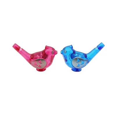 Small Plastic Clear Transparent Waterbird Whistle Changes Sound Funny Mini Cheering Noise Maker Toys
