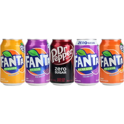 Korean Drinks Exotic Beverege Pineapple Flavor Carbonated Drinks Orange Flavor Fenta 355ml