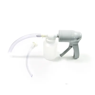Medsource Adjustable Manual Hlegm Suction Pump Plastic Grey Color for First Aid