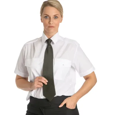 New Arrival Customized Airline Uniform White Shirts and Black Pants Emirates Airline Uniform