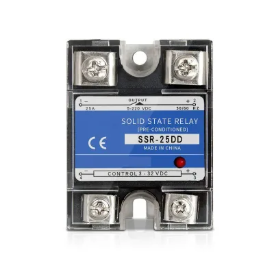 DC Solid State Relay SSR-25DD DC to DC 3-32V Control 5-220V 25A DIN Rail with CE for Motor Control & Automatic Control Systems