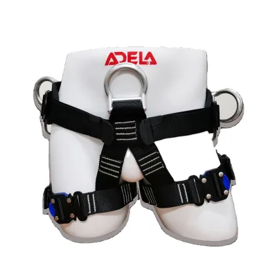 Taiwan ADELA Professional Outdoor Mountaineering Rock Climbing Safe Polyester Work Rappelling Harness BLACK CH-4503Q