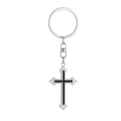 Fashion Metal Christian Jesus Cross Keychains-Religious Gift for New Year
