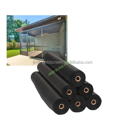 JINDI Customizabal Fiberglass Screen Black Fiberglass Mosquito Window Net Window Screen