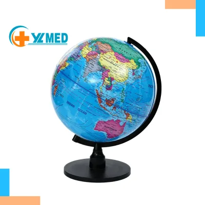 Geography Teaching Equipment Factory Price World Earth Map Rotatable Tellurion with PP Support and Pedestal Globe