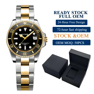 Latest Model Unique Custom Diver Mechanical Watch with Stainless Steel Case Pointer Dial Men Luxury