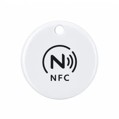 Custom NFC Coin Tag Epoxy RFID Token 13.56MHz NTAG213 Waterproof Round Disc NFC Sticker Tag Wholesale