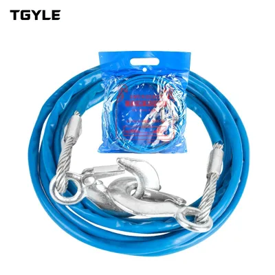 Heavy Duty 10mm*4M*5T Aluminum Alloy Towing Strap with Hooks Emergency Tools for Car Towing