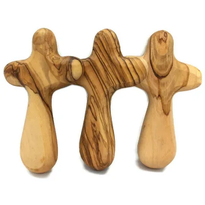 Olive Wood Crosses Religions Blessing Christian Gift Holding Small Wooden Cross for Resin Crafts Wedding Gifts for Guests