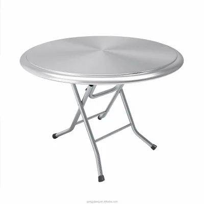 Stainless Steel Foldable Dining Table, Home User,restaurant, Dining Table, Café, Milk Tea Shop, square Table, 60/80cmround Table