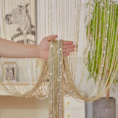 Beautiful Acrylic1*2m Crystal Bead Waterfall Curtain Eco-Friendly Durable Wedding Decoration Background Stage Props