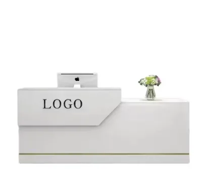 Boutique Design Industrial Receptionist Wood Salon Hotel Company Office Front Counter Reception Desk