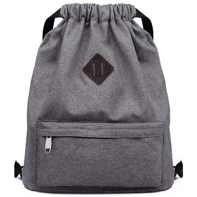 Simple Design Drawstring Backpack Polyester Unisex String Bag Hot Sale Swimming Backpack