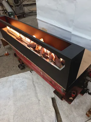 Factory Design Customized American-Style Decoration Three-Sided Gas Remote Decorating for Villa Rectangular Fireplace