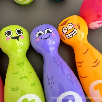 Wholesale Price Custom Colourful Cute Pattern Children Indoor Bowling Interactive Toys