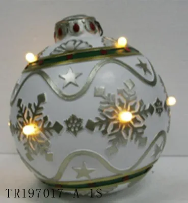 Hand-Painted Resin Crafts Christmas Ball Pendant for Interior Decorative Ornaments for Xmas Tree Hanging Festival Decorations
