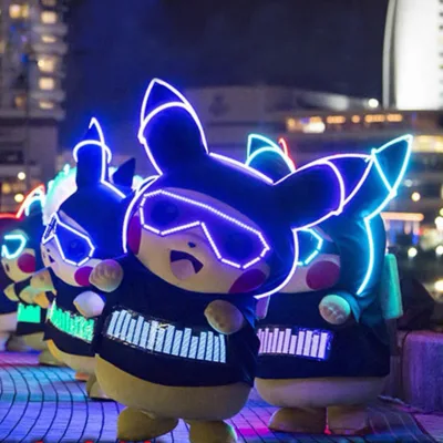 2024 People love the Luminous Pikachu Mascot Doll Ip Image Suit
