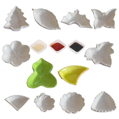 Custom 3D Shape Eco-Friendly Ceramic Soy Sauce Dish Hand Painted Animal Design Mini Side Seasoning Bowl Dipping Sauce Dipping ODM