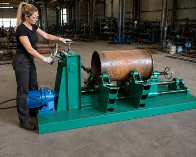 Stainless Steel Drum Turning Flanging Machine Cold Bending Crimping Rolling Equipment