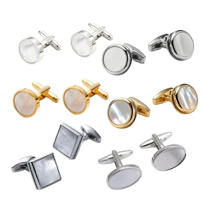 Wholesale Classy Mother of Pearl Jewelry Men Women Cufflinks