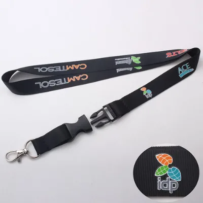 Wholesale Cool Lanyards with Buckle and Flat Ring Customized lanyard for promotional