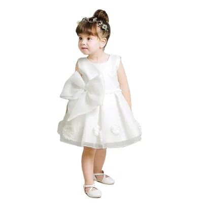 Custom Toddlers Kids Clothing Lace Hem Embroidery Layered Tulle Girl Bridesmaid Wedding Evening Summer Flower Baby Girl Dresses